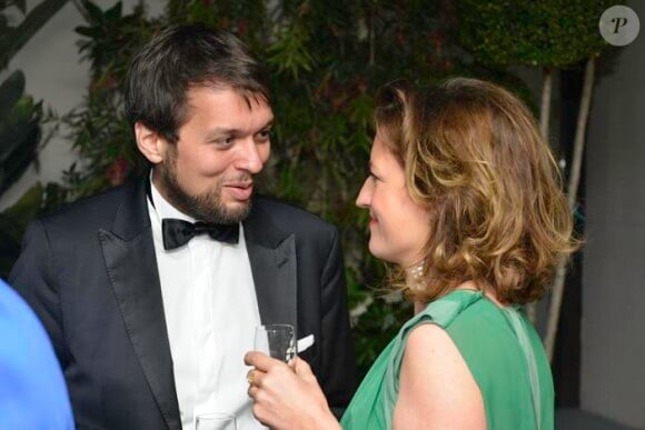 Patricia Woerler-Horzon chez Sandra Zeitoun pour sa soirée du 21 mai 2014 à l'hôtel Five à Cannes.