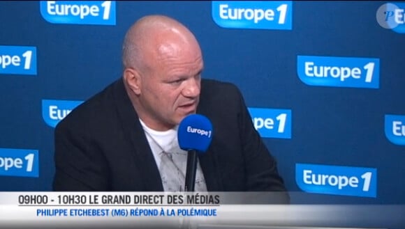 Face à la polémique Cauchemar à l'hôtel, le chef Philippe Etchebest répond au micro du Grand direct des médias sur Europe 1, le mercredi 30 octobre 2013.