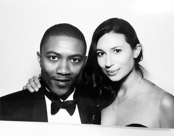 Ibn Jasper et sa compagne Sarah Gomes lors du mariage de Kim Kardashian et Kanye West. Florence, le 24 mai 2014.