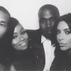 Tyga, Blac Chyna, Kanye West et Kim Kardashian lors de la fête du mariage de Kanye et Kim. Florence, le 24 mai 2014.
