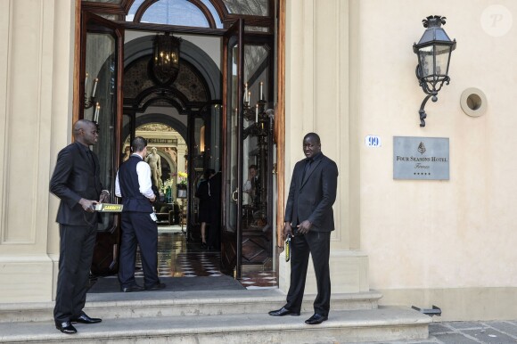 L'hôtel Four Seasons à Florence a accueilli les mariés Kim Kardashian et Kanye West, ainsi qu'une partie de leurs invités, avant la cérémonie au Forte di Belvedere. Florence, le 24 mai 2014.