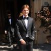 Jonathan Cheban quitte l'hôtel Westin Excelsior pour se rendre au Forte di Belvedere. Florence, le 24 mai 2014.