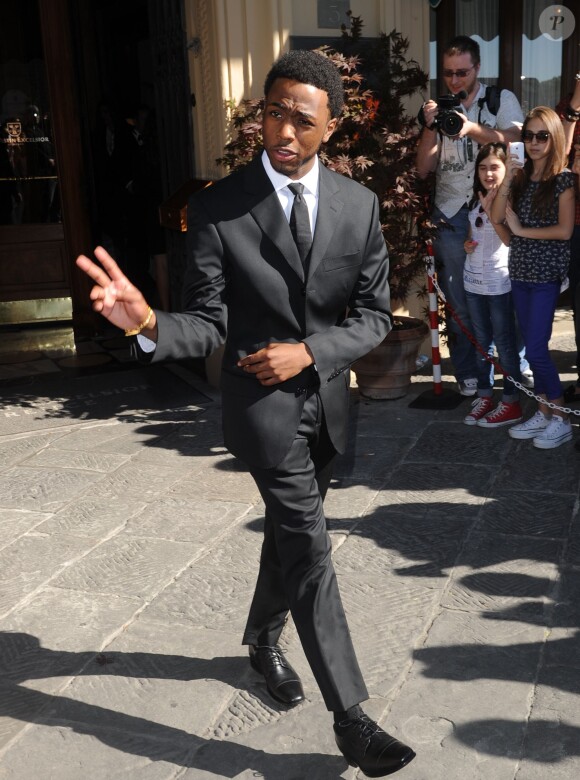 Jalil Peraza quitte l'hôtel Westin Excelsior pour se rendre au Forte di Belvedere. Florence, le 24 mai 2014.