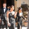 La La Anthony et Malika Haqq quittent l'hôtel Westin Excelsior pour se rendre au Forte di Belvedere. Florence, le 24 mai 2014.