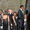 Scottie Pippen et les invités du mariage de Kim Kardashian et Kanye West arrivent au Fort Belvedere. Florence, le 24 mai 2014.