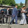 Les invités du mariage de Kim Kardashian et Kanye West arrivent au Fort Belvedere. Florence, le 24 mai 2014.