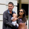 Thandie Newton à New York avec son mari Ol Parker et leur bébé, le 23 mai 2014.