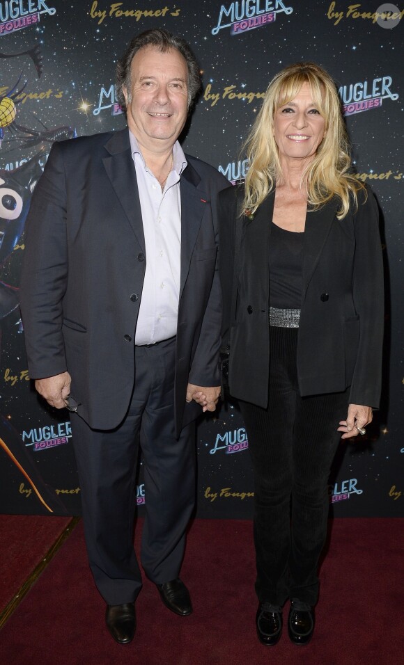 Daniel Russo et sa femme Lucie - 100ème du spectacle "Mugler Follies" au Théâtre le Comédia à Paris le 26 mai 2014.