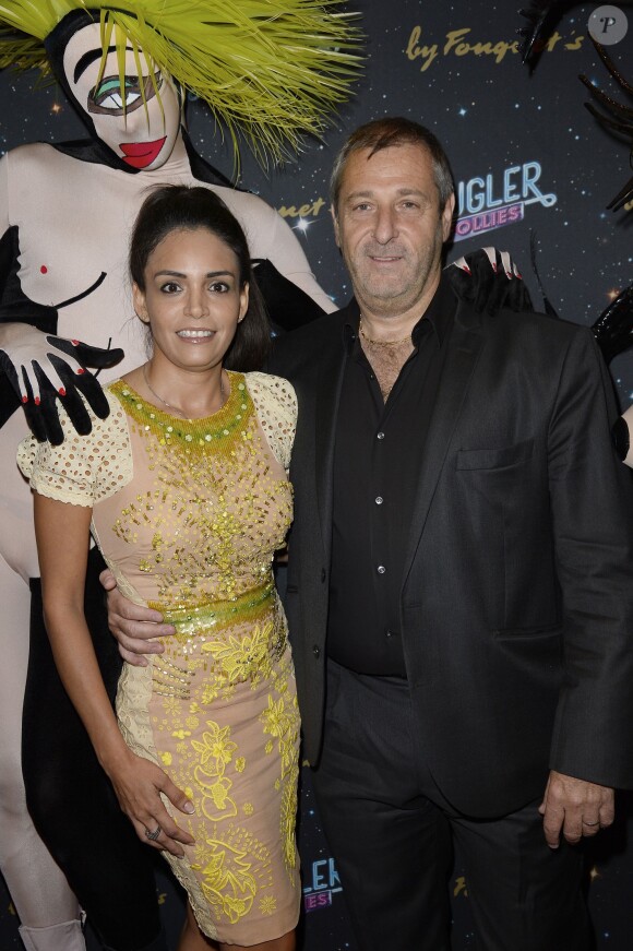 Michel Lumbroso et sa femme Andrea - 100ème du spectacle "Mugler Follies" au Théâtre le Comédia à Paris le 26 mai 2014.