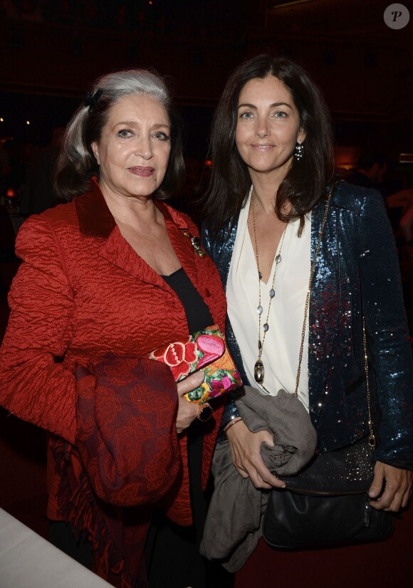 Françoise Fabian et Cristiana Réali - 100e du spectacle "Mugler Follies" au Théâtre le Comédia à Paris le 26 mai 2014.