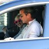 Gwen Stefani et son mari Gavin Rossdale quittent la fête du producteur Joel Silver. Malibu, le 26 mai 2014.