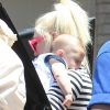 Gwen Stefani et son fils Apollo assistent à la fête de Memorial Day du producteur Joel Silver. Malibu, le 26 mai 2014.