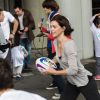 Nathalie Péchalat - Journée évasion organisée par l'association "Premiers de Cordée" pour le 10e anniversaire de la "Semaine du Sport à l'Hôpital" au Stade de France, le 21 mai 2014.