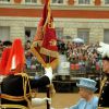 La reine Elizabeth II lors de la parade des Horse Guards, le 28 mai 2014, à Londres.