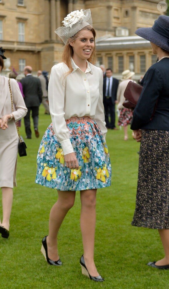 La princesse Beatrice lors de la première garden party de 2014 à Buckingham, le 21mai