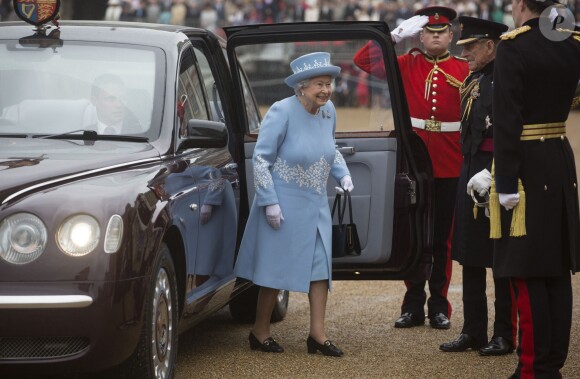 Elizabeth II lors de la parade des Horse Guards, le 28 mai 2014, à Londres.