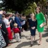 la princesse Claire de Belgique, la princesse Louise de Belgique - 1ère communion des Princes Nicolas et Aymeric de Belgique à l'église Sainte-Catherine à Bonlez, le 29 mai 2014.  First communion of twin princes Nicolas and Aymeric of Belgium, at the Sainte-Catherine church, in Bonlez, Belgium. 29 May 2014.29/05/2014 - Bonlez