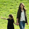 Katie Holmes et Suri Cruise ont passé du temps dans un parc de New York, le 30 mai 2014.