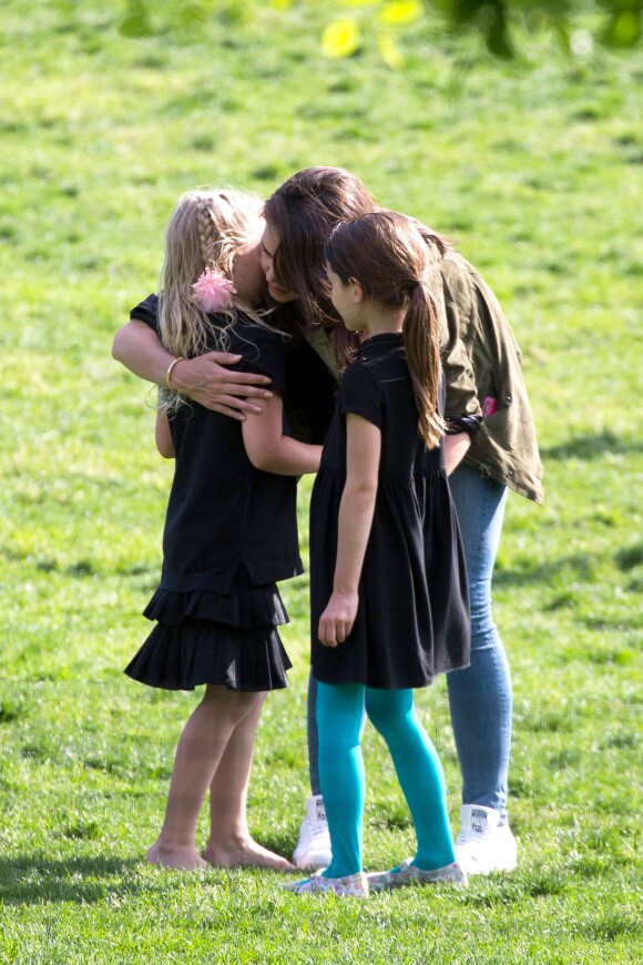 L'actrice Katie Holmes et Suri Cruise ont passé du temps dans un parc de New York, le 30 mai 2014.
