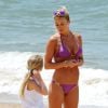 Alex Gerrard, épouse du footballeur anglais Steve Gerrard, profite d'une journée ensoleillée sur une plage, au Portugal. Le 27 mai 2014.