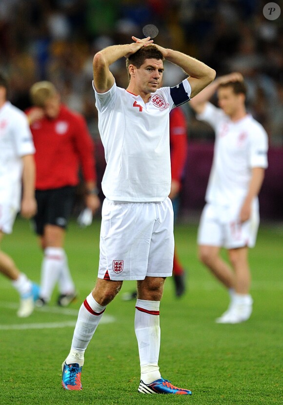 Steven Gerrard lors du match Angleterre - Italie en quart de finale de l'Euro 2012.