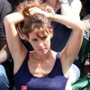 Doria Tillier assiste à la finale dame des Internationaux de France de tennis de Roland Garros à Paris le 7 juin 2014.