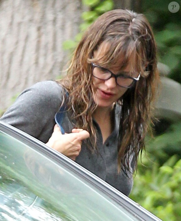 Exclusif - Jennifer Garner emmène ses enfants Violet, Seraphina et Samuel déjeuner à l'hôtel Bel-Air à Beverly Hills, le 7 juin 2014.