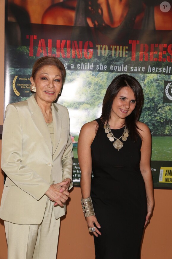 Farah Pahlavi et Ilaria Borrelli - Première du film "Talking to the Trees" au Majestic Passy, à Paris le 5 juin 2014.