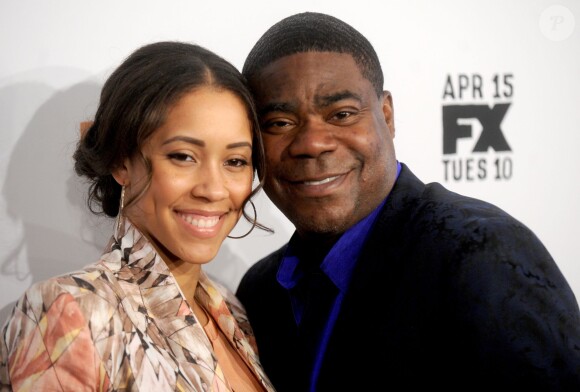 Tracy Morgan et sa fiancée Megan Wollover à New York, le 9 avril 2014.