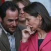 Ségolène Royal auprès de son frère Antoine en visite en Champagne dans le cadre de sa campagne présidentielle, le 12 avril 2007.