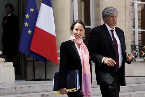 Ségolène Royal et Stéphane Le Foll quittant le conseil des ministres à l'Elysée, le 11 juin 2014.