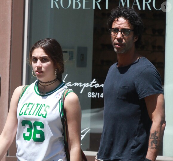 Lourdes Leon et son père Carlos Leon à New York, le 11 mai 2014