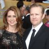 Jenna Fischer et son mari à Los Angeles, le 27 janvier 2013.