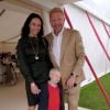 Boris Becker, sa femme Lilly Kerssenberg et leur fils Amadeus le 15 juin 2014 à la Cartier Queens Cup au club de polo de Windsor.