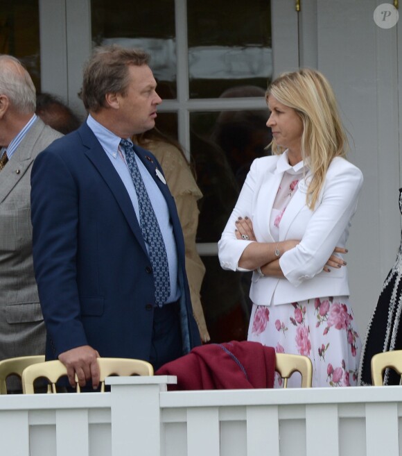 George, marquis de Milford Haven et sa femme la marquise Clare de Milford-Haven le 15 juin 2014 à la Cartier Queens Cup au club de polo de Windsor.
