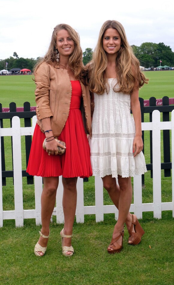 Irene Forte et Lydia Forte le 15 juin 2014 à la Cartier Queens Cup au club de polo de Windsor.