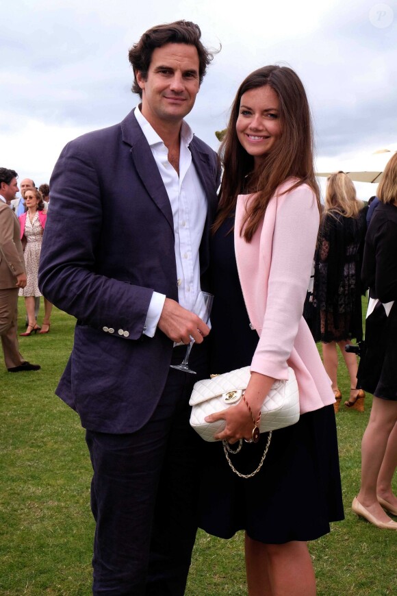 Lady Natasha Rufus-Isaacs et son mari Rupert Finch le 15 juin 2014 à la Cartier Queens Cup au club de polo de Windsor.