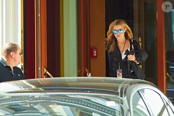 Georgia May Jagger quittant l'hôtel des Rolling Stones à Vienne, le 16 juin 2014.