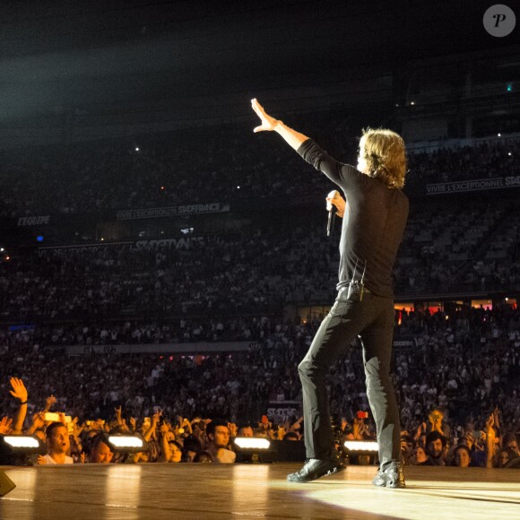 Les Rolling Stones en concert au Stade de France à Paris, à l'occasion de leur tournée "14 On Fire", le 13 juin 2014.