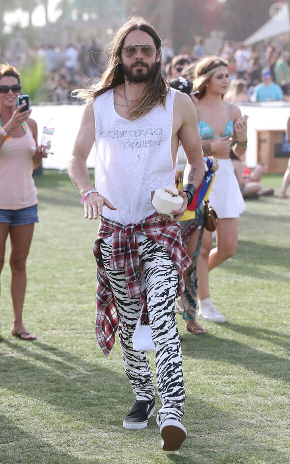 Jared Leto lors 2ème jour du festival de Coachella, le 12 avril 2014.