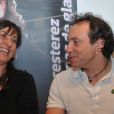 Philippe Candeloro et son épouse Olivia, complices lors de la présentation de leur nouveau spectacle ,  Une nuit magique au pays des jouets  à Narbonne, le 16 juin 2014