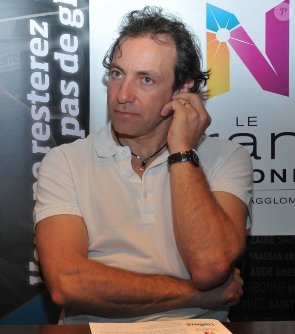 Philippe Candeloro présentait en compagnie de son épouse Olivia son nouveau spectacle sur glace, Une nuit magique au pays des jouets à Narbonne, le 16 juin 2014