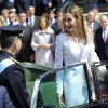 Le roi Felipe et la reine Letizia lors de la cérémonie d'investiture du nouveau roi à Madrid le 19 septembre 2014