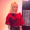 Alizée en plein marathon promotionnel pour son album blonde, le jeudi 19 juin 2014 à Paris.