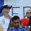 Mathieu Valbuena pouvait compter sur le soutien de sa compagne Fanny, de sa soeur et de sa mère lors du match entre la France et la Suisse, le 20 juin 2014 à l'Arena Fonte Nova de Salvador de Bahia