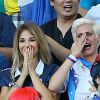 Mathieu Valbuena pouvait compter sur sa compagne Fanny, sa soeur et sa mère pour le soutenir lors du match entre la France et le Suisse, le 20 juin 2014 à l'Arena Fonte Nova de Salvador de Bahia