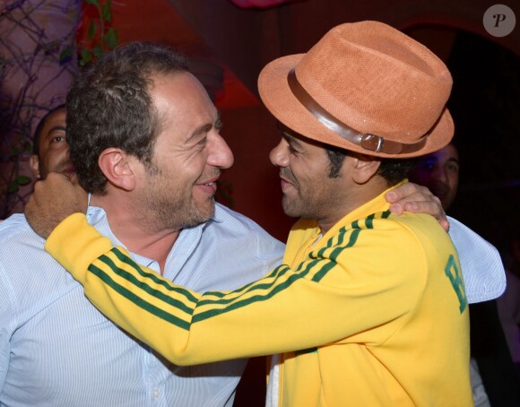 Patrick Timsit et Jamel Debbouze lors de l'after-party de la clôture du Marrakech du rire le 14 juin 2014