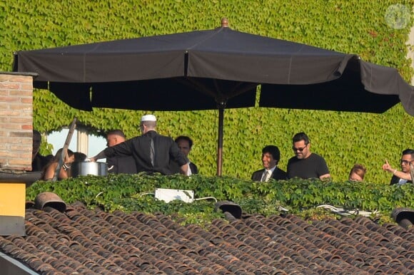 Leonardo lors du mariage d'Eros Ramazzotti et Marica Pellegrinelli à la Villa Sparina à Monterotondo di Gavi, Italie, le 21 juin 2014