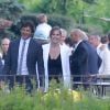 Leonardo et sa femme Anna Billo lors du mariage d'Eros Ramazzotti et Marica Pellegrinelli à la Villa Sparina à Monterotondo di Gavi, Italie, le 21 juin 2014