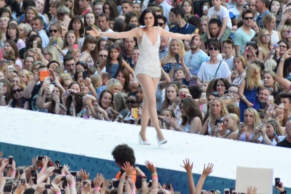 Jessie J sur scène à Wembley lors du Capital FM Summertime Ball. Londres, le 21 juin 2014.